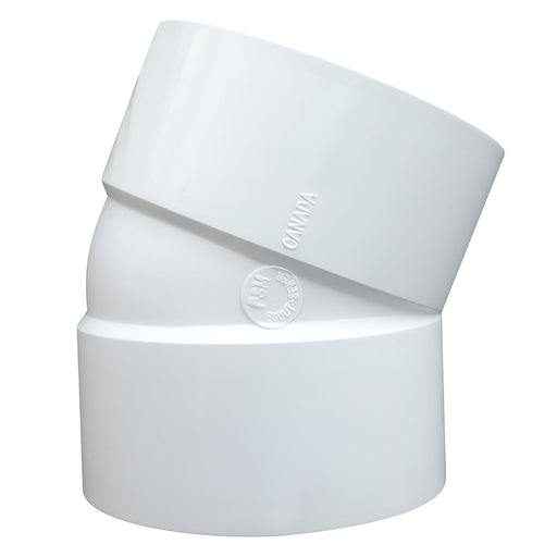 Coude court en PVC 3" 22,5º IPEX - Quincaillerie G.H. Berger