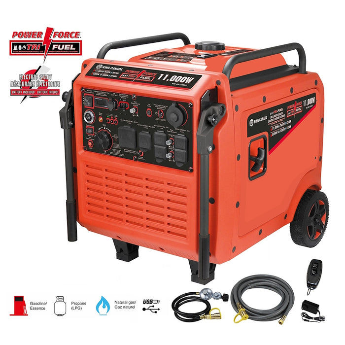 Génératrice à inverseur électronique à triple carburant 11 000W King Canada - Quincaillerie G.H. Berger