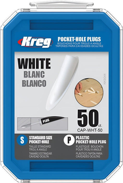 Capuchons de plastique blancs - Boîte de 50 Kreg - Quincaillerie G.H. Berger