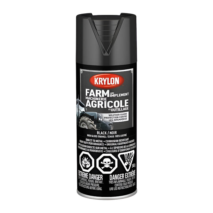 Peinture antirouille pour machinerie agricole - Noir - Fini lustré - 340 g - Quincaillerie G.H. Berger