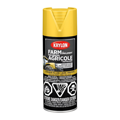 Peinture antirouille pour machinerie agricole - Jaune John Deere - Fini lustré - 340 g - Quincaillerie G.H. Berger