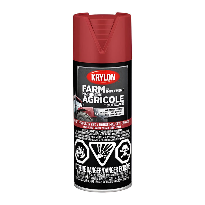 Peinture antirouille pour machinerie agricole - Rouge Massey Ferguson - Fini lustré - 340 g - Quincaillerie G.H. Berger