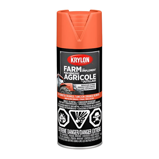 Peinture antirouille pour machinerie agricole - Ancien orange Kubota - Fini lustré - 340 g - Quincaillerie G.H. Berger
