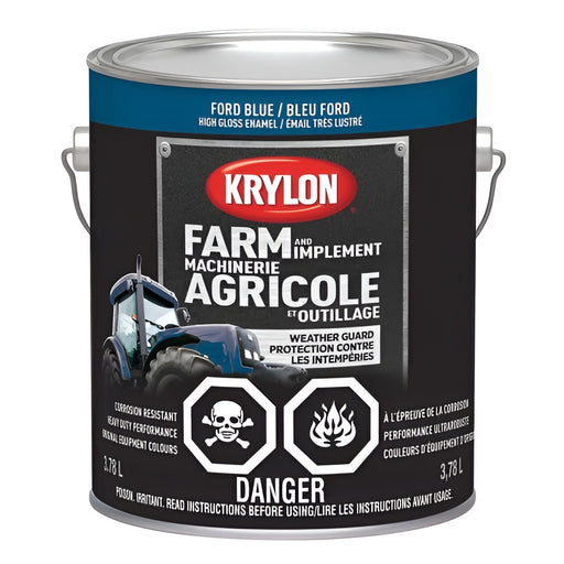 Peinture antirouille pour machinerie agricole - Bleu Ford - Fini lustré - 3.78 L - Quincaillerie G.H. Berger