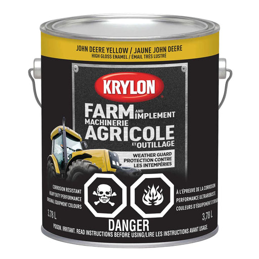 Peinture antirouille pour machinerie agricole - Jaune John Deere - Fini lustré - 3.78 L - Quincaillerie G.H. Berger