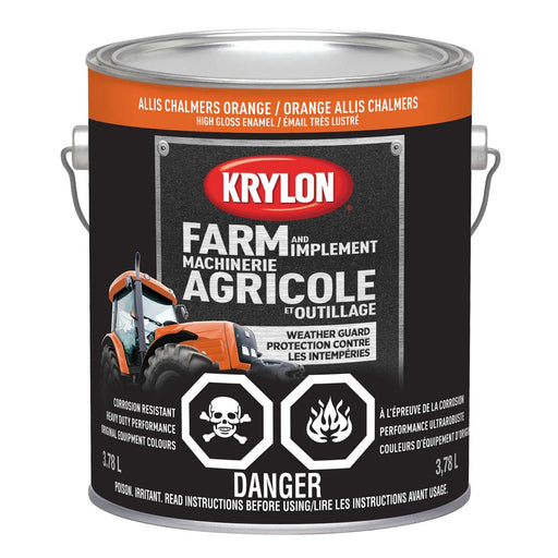 Peinture antirouille pour machinerie agricole - Orange Allis Chalmers - Fini lustré - 3.78 L - Quincaillerie G.H. Berger