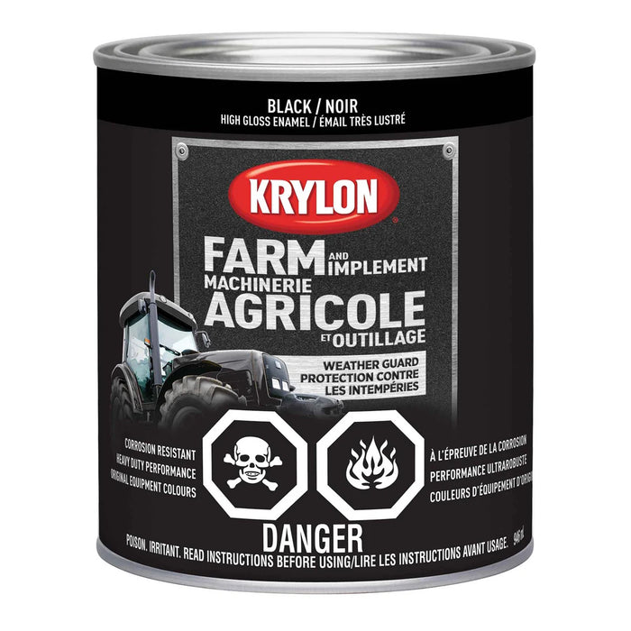 Peinture antirouille pour machinerie agricole - Noir - Fini lustré - 946 mL - Quincaillerie G.H. Berger