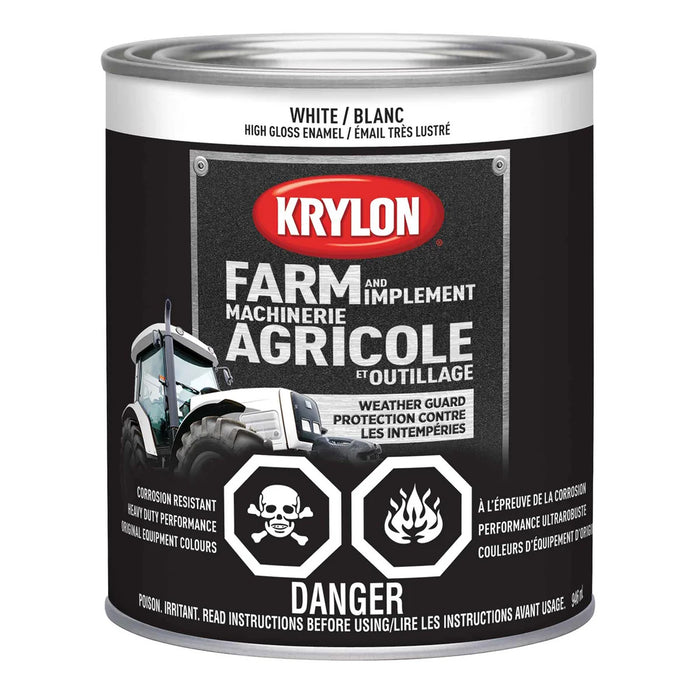 Peinture antirouille pour machinerie agricole - Blanc - Fini lustré - 946 mL - Quincaillerie G.H. Berger