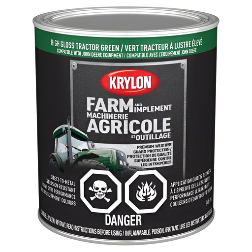 Peinture antirouille pour machinerie agricole - Vert John Deere - Fini lustré - 946 mL - Quincaillerie G.H. Berger