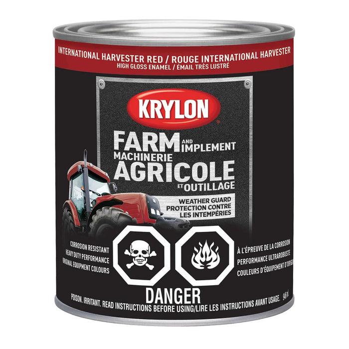 Peinture antirouille pour machinerie agricole - Rouge International Harvester - Fini lustré - 946 mL - Quincaillerie G.H. Berger