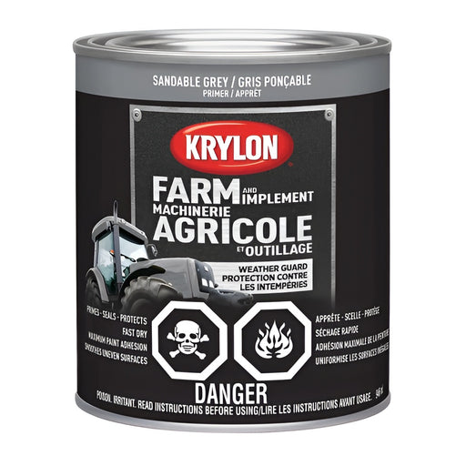 Peinture antirouille pour machinerie agricole - Apprêt gris - Fini lustré - 946 mL - Quincaillerie G.H. Berger