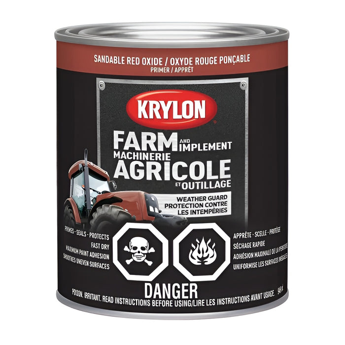 Peinture antirouille pour machinerie agricole - Apprêt rouge oxyde - Fini lustré - 946 mL - Quincaillerie G.H. Berger