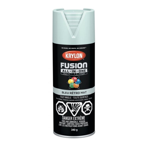 Peinture en aérosol Krylon Fusion 340g mate - Bleu rétro - Quincaillerie G.H. Berger