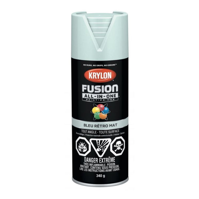 Peinture en aérosol Krylon Fusion 340g mate - Bleu rétro - Quincaillerie G.H. Berger