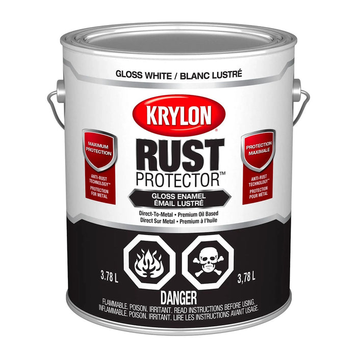 Peinture antirouille Rust Protector - Blanc - Fini lustré - 3.78 L - Quincaillerie G.H. Berger
