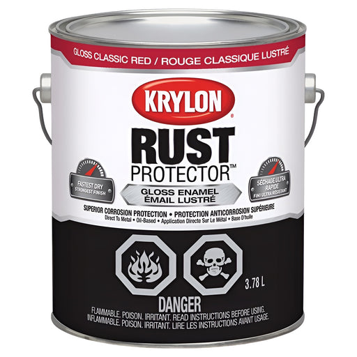 Peinture antirouille Rust Protector - Rouge - Fini lustré - 3.78 L - Quincaillerie G.H. Berger