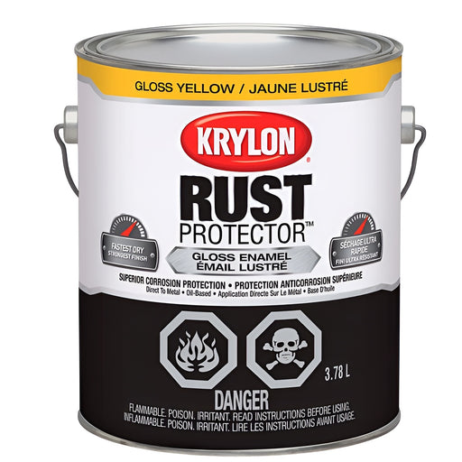 Peinture antirouille Rust Protector - Jaune - Fini lustré - 3.78 L - Quincaillerie G.H. Berger