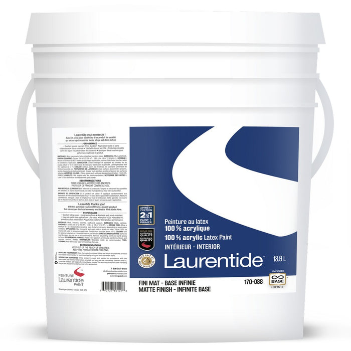 Peinture 2en1 Mat - Laurentide - 20L Peinture Laurentide - Quincaillerie G.H. Berger