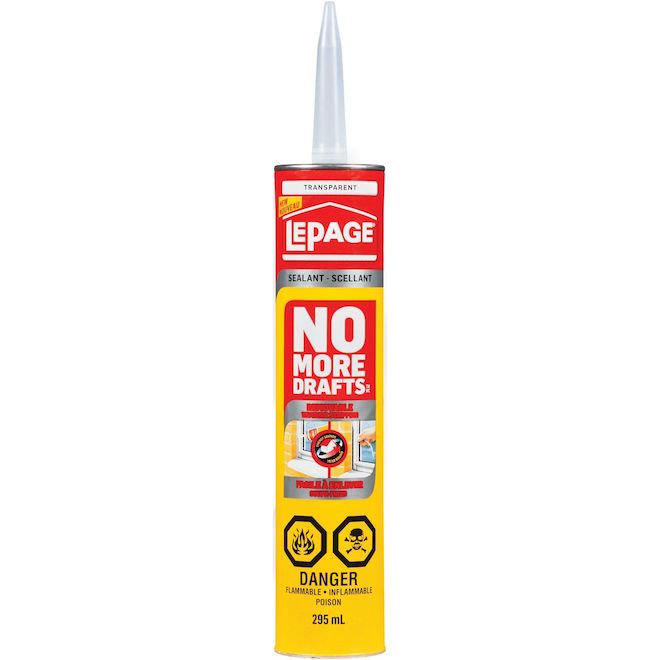 Scellant temporaire No More Drafts Lepage - Transparent - 295 mL LEPAGE