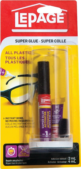Super Colle Lepage pour plastiques - 4 mL LEPAGE