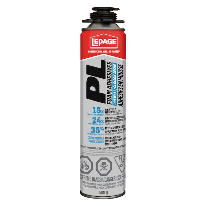 Mousse adhésive PL pour cloisons sèches - 624 mL LEPAGE