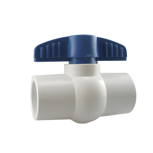 Valve à bille compacte en PVC à coller 1-1/4"  - Quincaillerie G.H. Berger