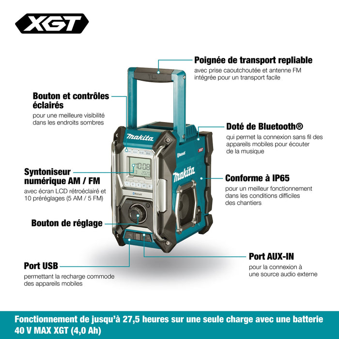 Radio de chantier Bluetooth 12V/18V/40V Makita - Quincaillerie G.H. Berger