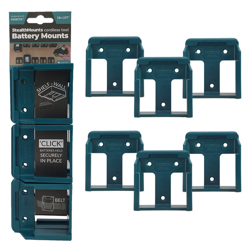 Ens. 6 supports muraux pour batterie Makita - Bleu - Quincaillerie G.H. Berger
