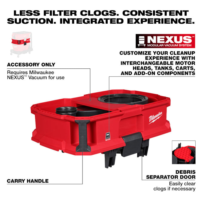 Séparateur de débris pour aspirateur NEXUS Milwaukee - Quincaillerie G.H. Berger