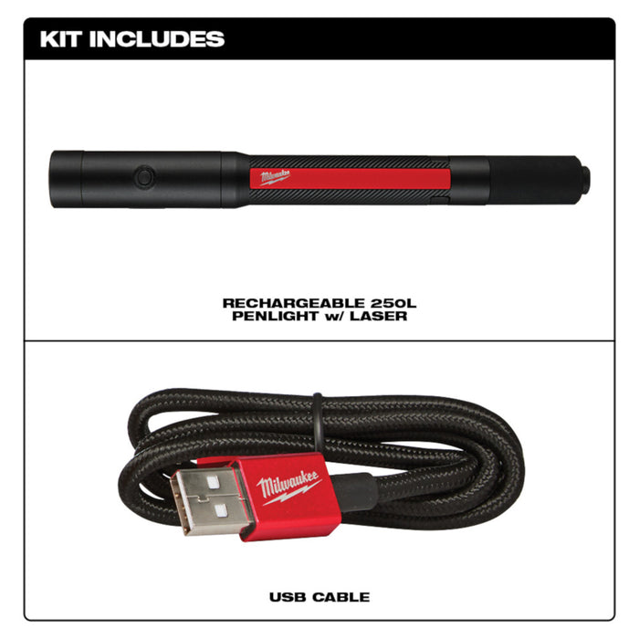 Lampe de poche stylo avec laser Milwaukee - Quincaillerie G.H. Berger