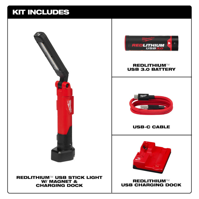 Ensemble de lampe bâton REDLITHIUM Milwaukee - Quincaillerie G.H. Berger