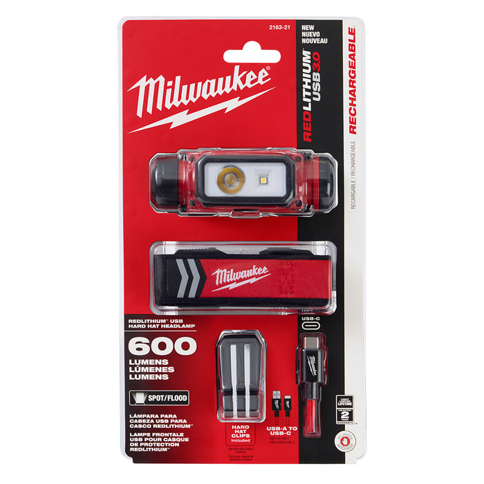 Lampe USB 600 lumens pour casque Milwaukee - Quincaillerie G.H. Berger