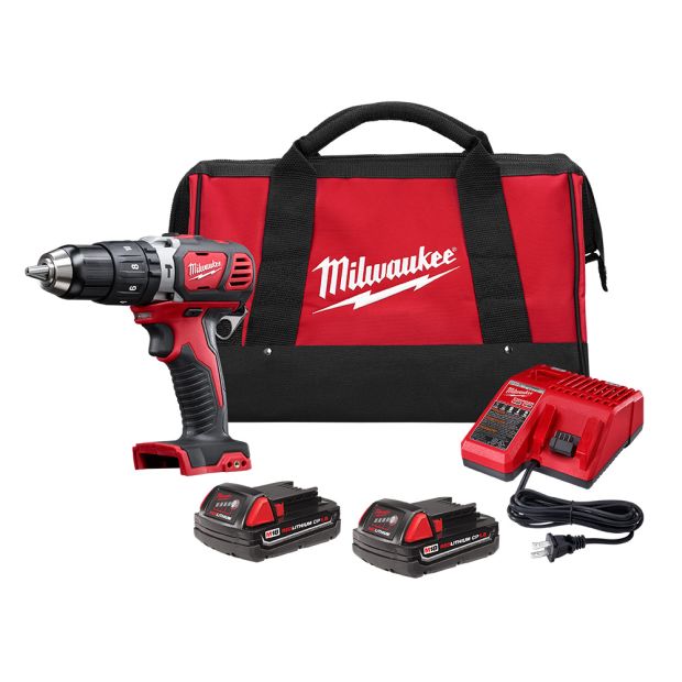 Ens. Perceuse-visseuse à percussion compacte 1/2" M18 Milwaukee - Quincaillerie G.H. Berger