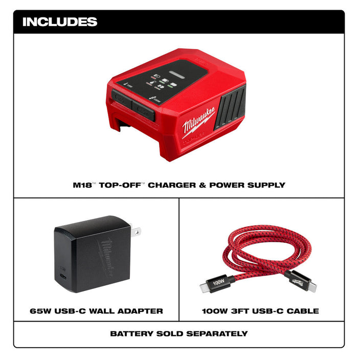 Chargeur et bloc d'alimentation USB-C 15-100 W  Milwaukee - Quincaillerie G.H. Berger