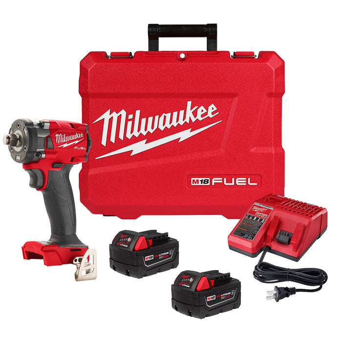 Ensemble de clé à chocs compacte 1/2" M18 avec anneau de friction Milwaukee - Quincaillerie G.H. Berger