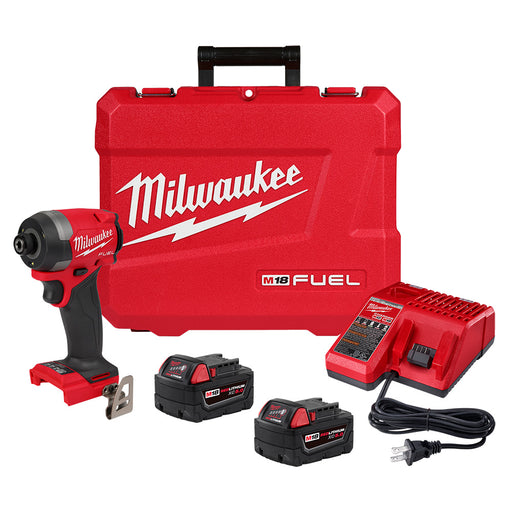 Ens. Visseuse à chocs 1/4" M18 avec 2 batteries Milwaukee - Quincaillerie G.H. Berger