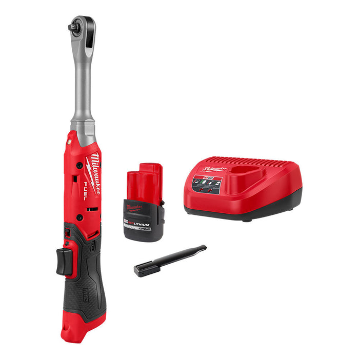 Ensemble de clé à cliquet à longue portée 1/4" M12 FUEL Milwaukee