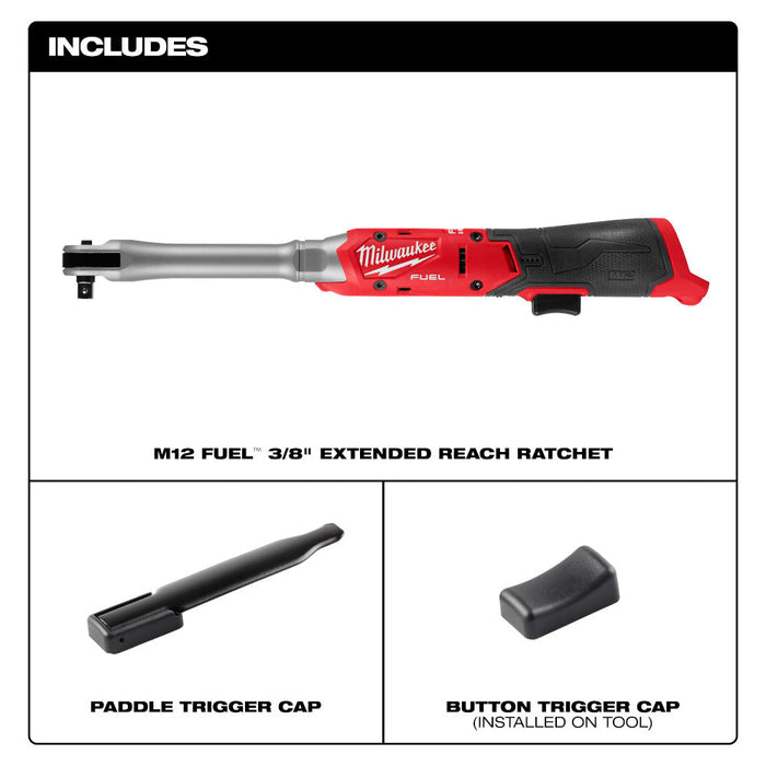 Clé à cliquet à longue portée 3/8" M12 FUEL Milwaukee - Outil seulement