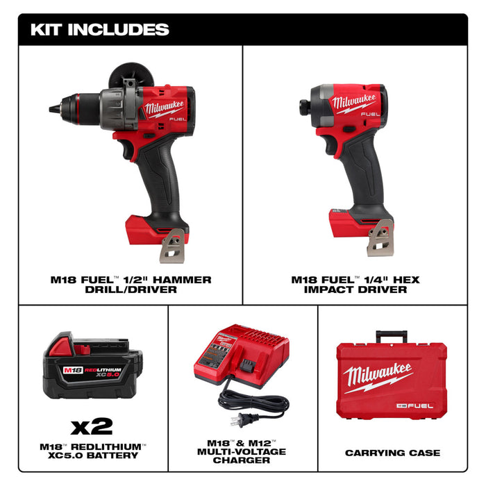 Ens. 2 outils ® M18™ avec 2 batteries 5.0Ah Milwaukee - Quincaillerie G.H. Berger