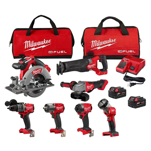 Ens. 7 outils ® M18™ avec 2 batteries 5.0Ah Milwaukee - Quincaillerie G.H. Berger
