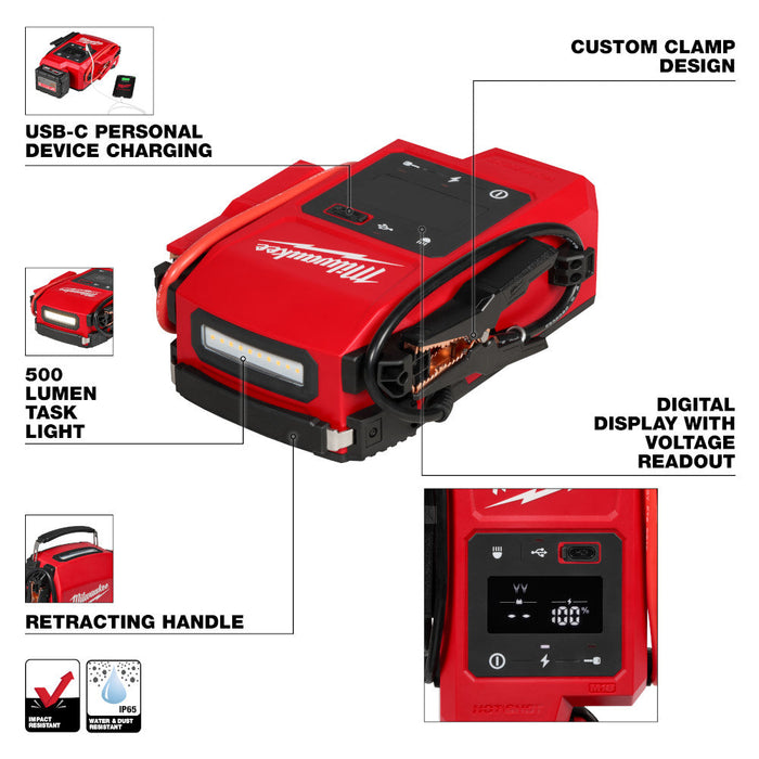 Démarreur à batterie M18 LED/USB-C Milwaukee - Quincaillerie G.H. Berger