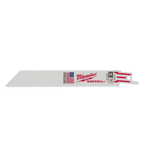Ensemble de 5 lames Sawzall standard pour métal 6" (14 d/po) Milwaukee - Quincaillerie G.H. Berger