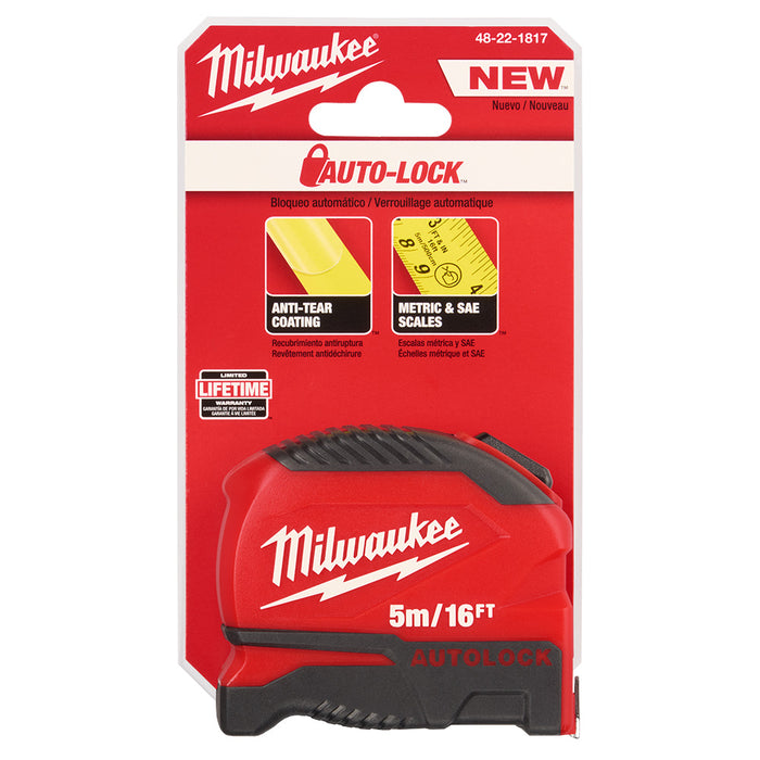 Ruban à mesurer Auto-Lock 5m/16' Milwaukee - Quincaillerie G.H. Berger
