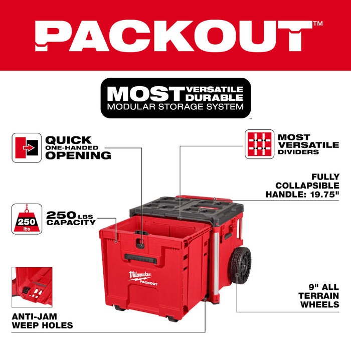 Coffre roulant avec tiroir Packout Milwaukee - Quincaillerie G.H. Berger