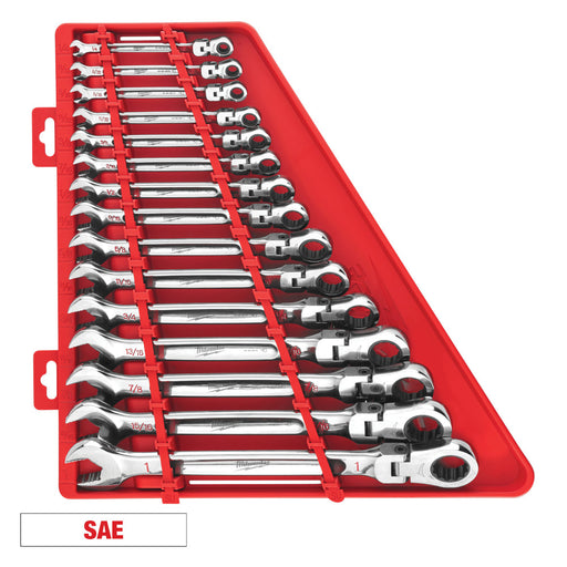 Ensemble de 15 clés combinées hexagonales - SAE Milwaukee - Quincaillerie G.H. Berger