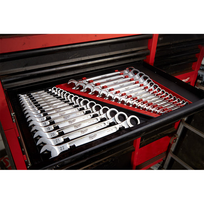Ensemble de 15 clés combinées à cliquet SAE Milwaukee - Quincaillerie G.H. Berger