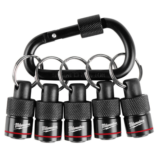 Ensemble de 5 porte-embouts sur mousqueton Milwaukee - Quincaillerie G.H. Berger