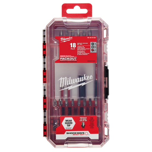 Ensemble de 18 embouts SHOCKWAVE Milwaukee - Quincaillerie G.H. Berger