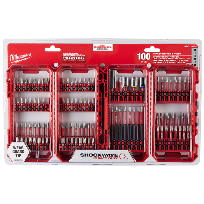 Ensemble de 100 embouts Shockwave Milwaukee - Quincaillerie G.H. Berger