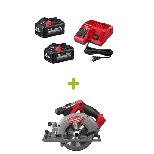 Ens. Chargeur et 2 batteries M18™ XC6.0 + scie circulaire - Milwaukee - Quincaillerie G.H. Berger
